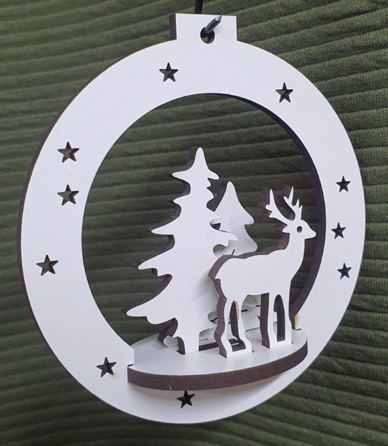 Enfeite de Natal em madeira
