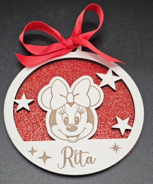 Bola de Natal Minnie personalizado