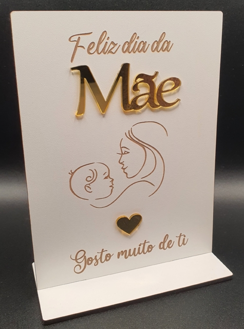 Placa Decorativa Feliz Dia da Mãe