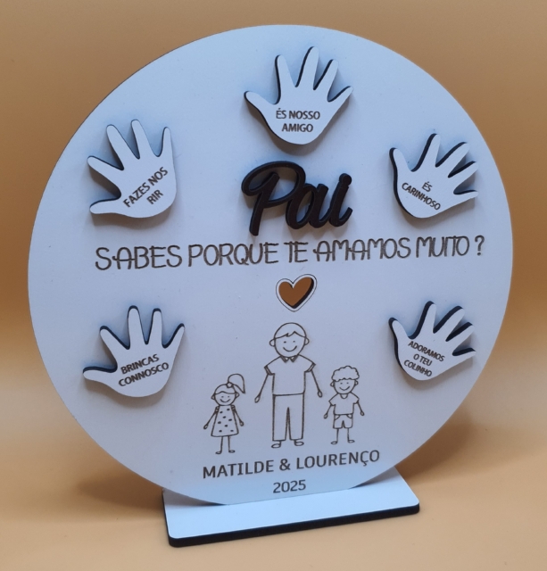 Placa Decorativa para o Pai