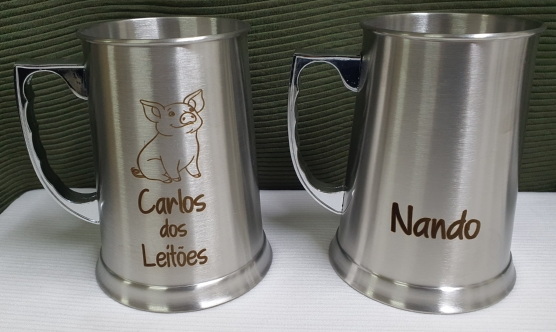 Caneca de Aço Inoxidável Personalizada