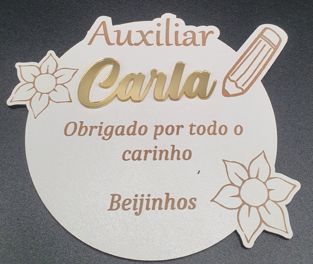 Placa de Agradecimento Personalizada