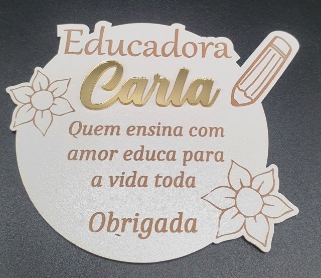 Placa de Agradecimento Personalizada