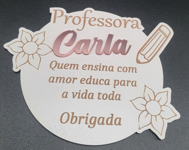 Placa de Agradecimento Personalizada