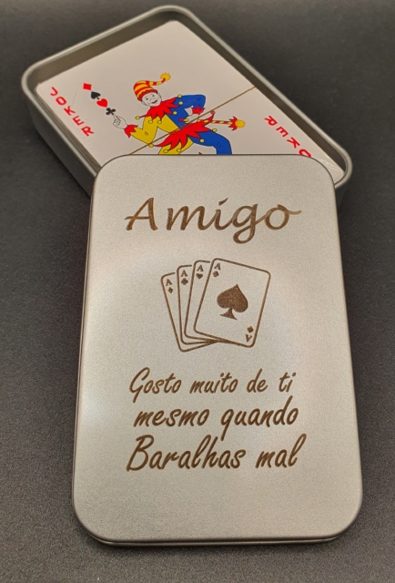Baralho de Cartas com Caixa Personalizada
