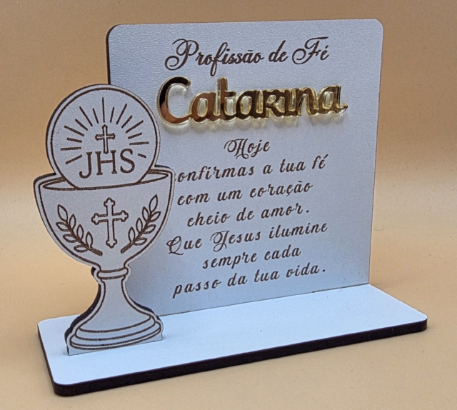 Placa de Profissão de Fé Personalizada