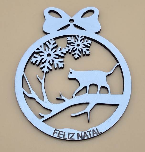 Bola de Natal com gato
