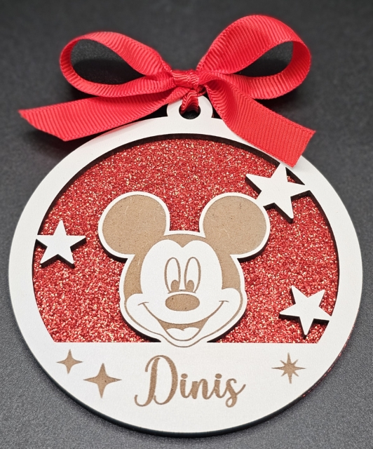 Bola de Natal do Mickey personalizado