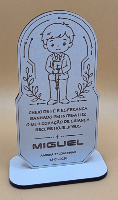 Placa de Comunhão Personalizada