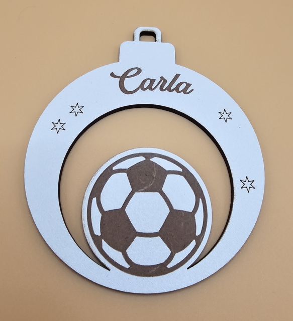 Bola de natal personalizado de futebol