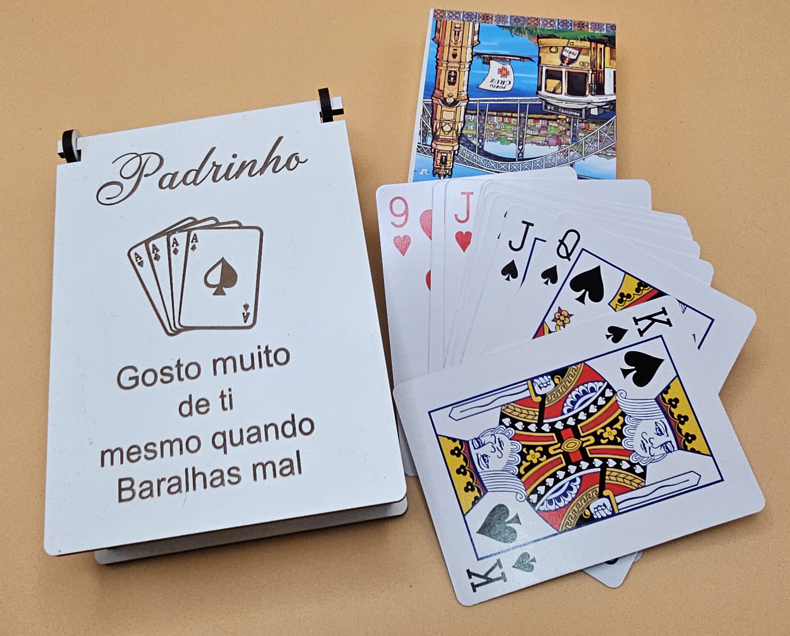 Caixa para Baralho de cartas Personalizado Padrinho