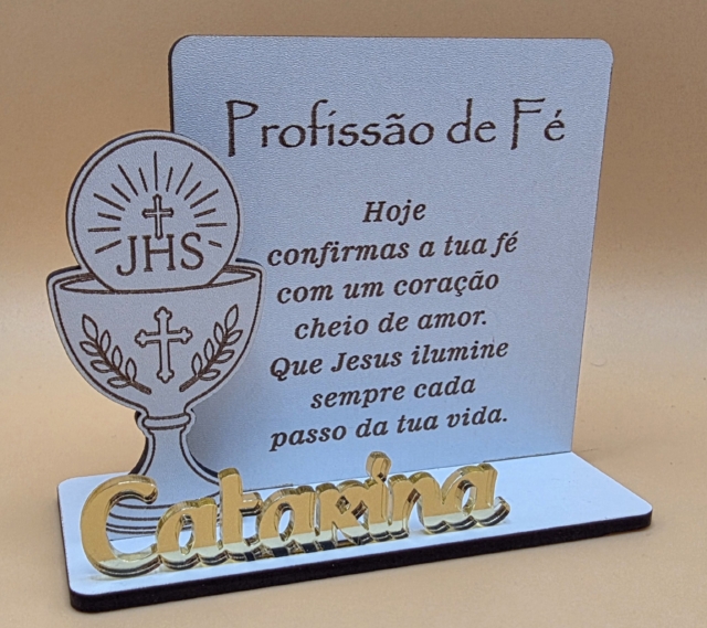 Placa Profissão de Fé Personalizada