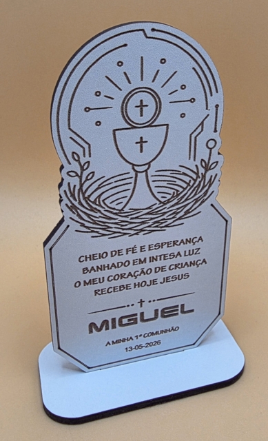 Placa de 1ª Comunhão Personalizada