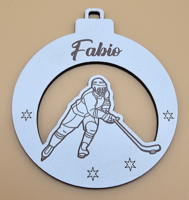 Bola de natal de hóquei personalizado