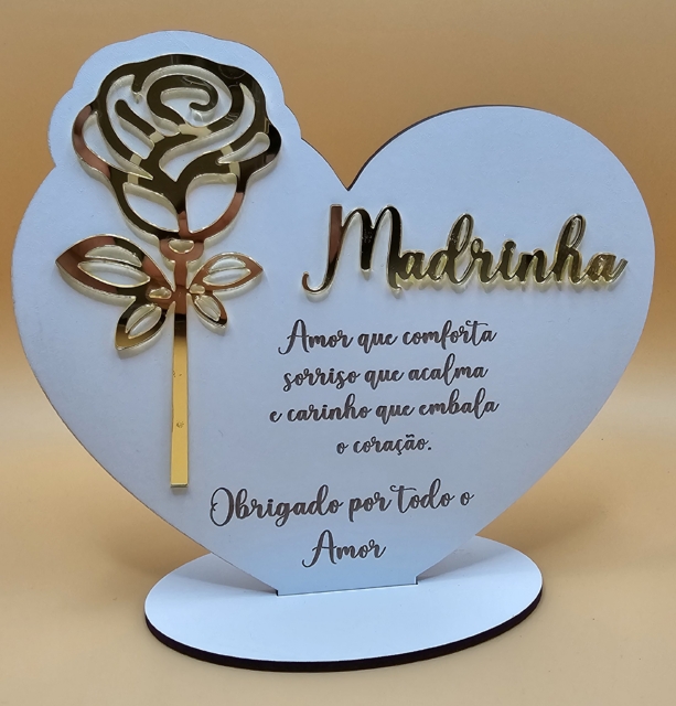 Homenagem Madrinha em Acrílico