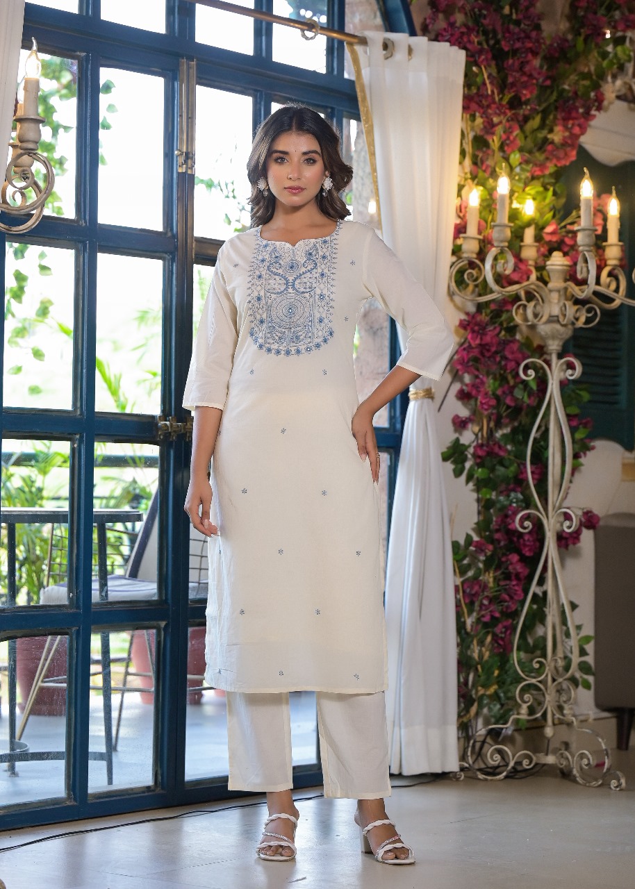 Elegant White Kurta Set