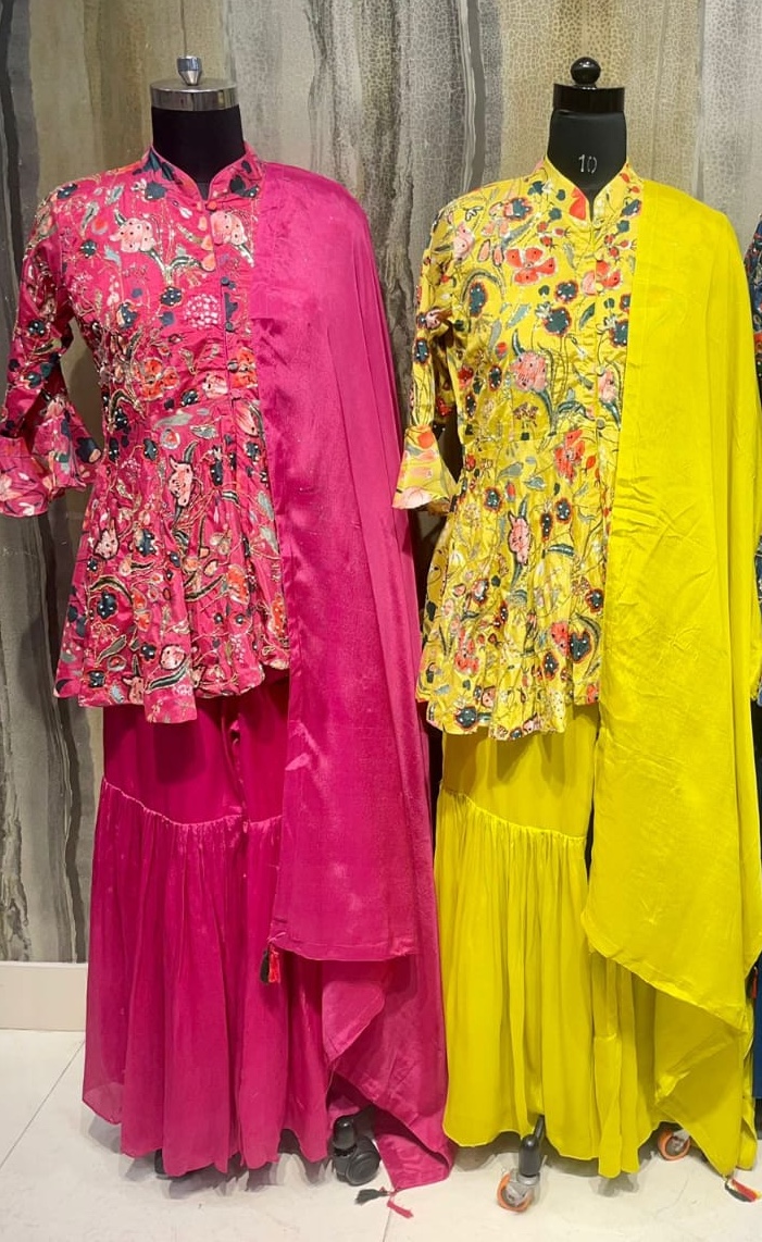 Designer Floral Anarkali Suits