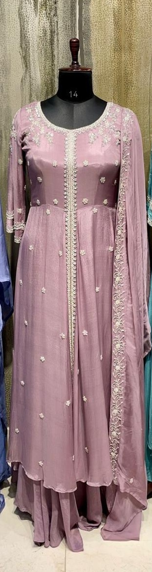 Elegant Chinon Layered Gowns