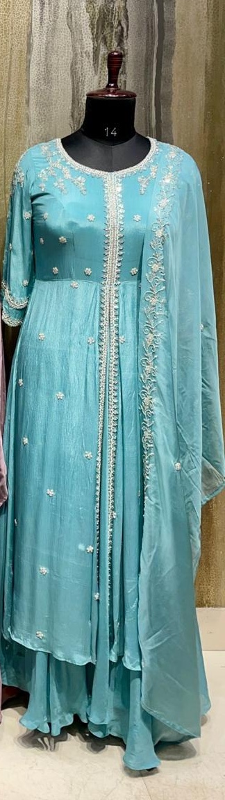 Elegant Chinon Layered Gowns