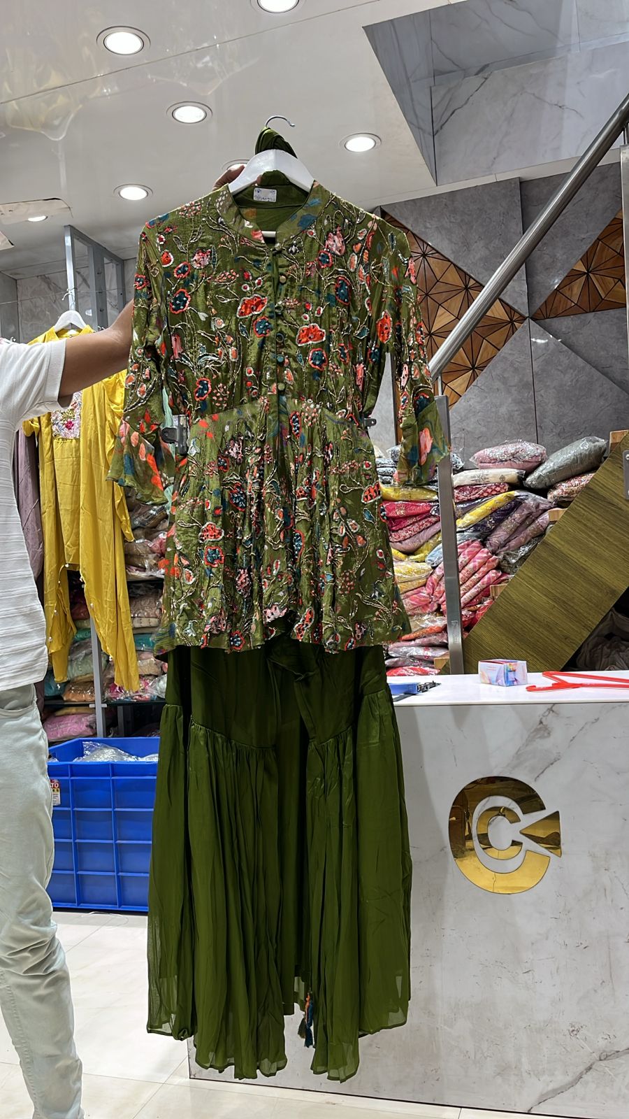 Designer Floral Anarkali Suits