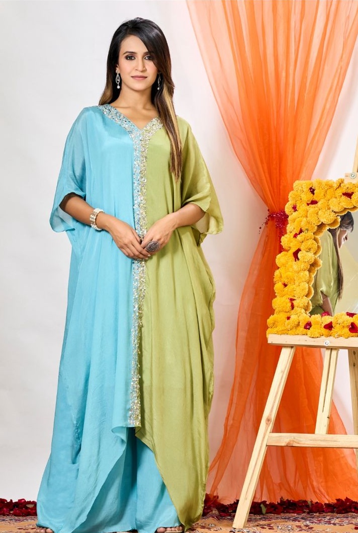 Two-Tone Chinon Kaftan