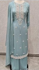 Chinon Dress - Hand Embroidered with Palazzo Pants