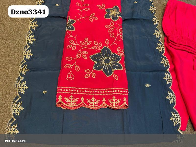 Roman Silk Embroidered Kurta Set