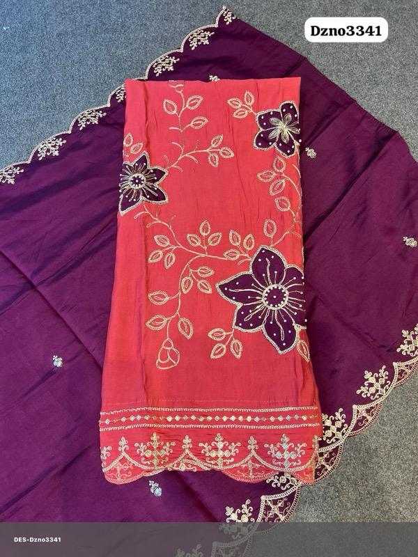 Roman Silk Embroidered Kurta Set