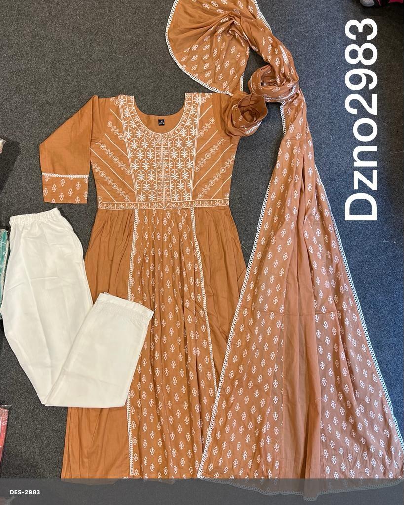 Anarkali Style Cotton Mulmul Kurta