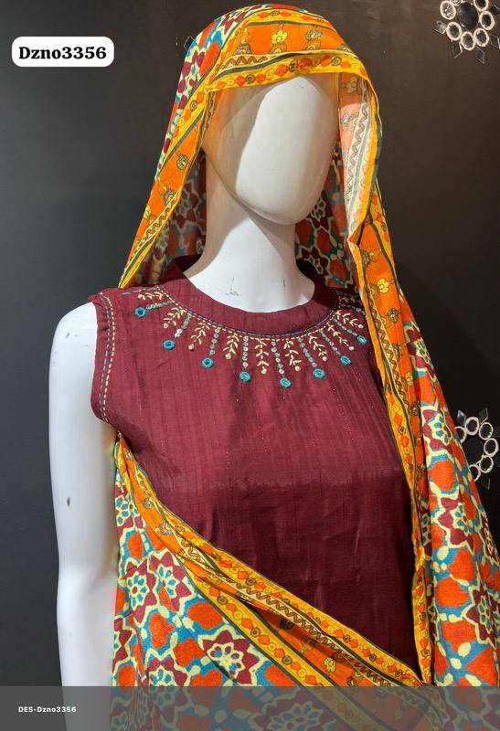 Traditional Muslin Silk Kurta Set