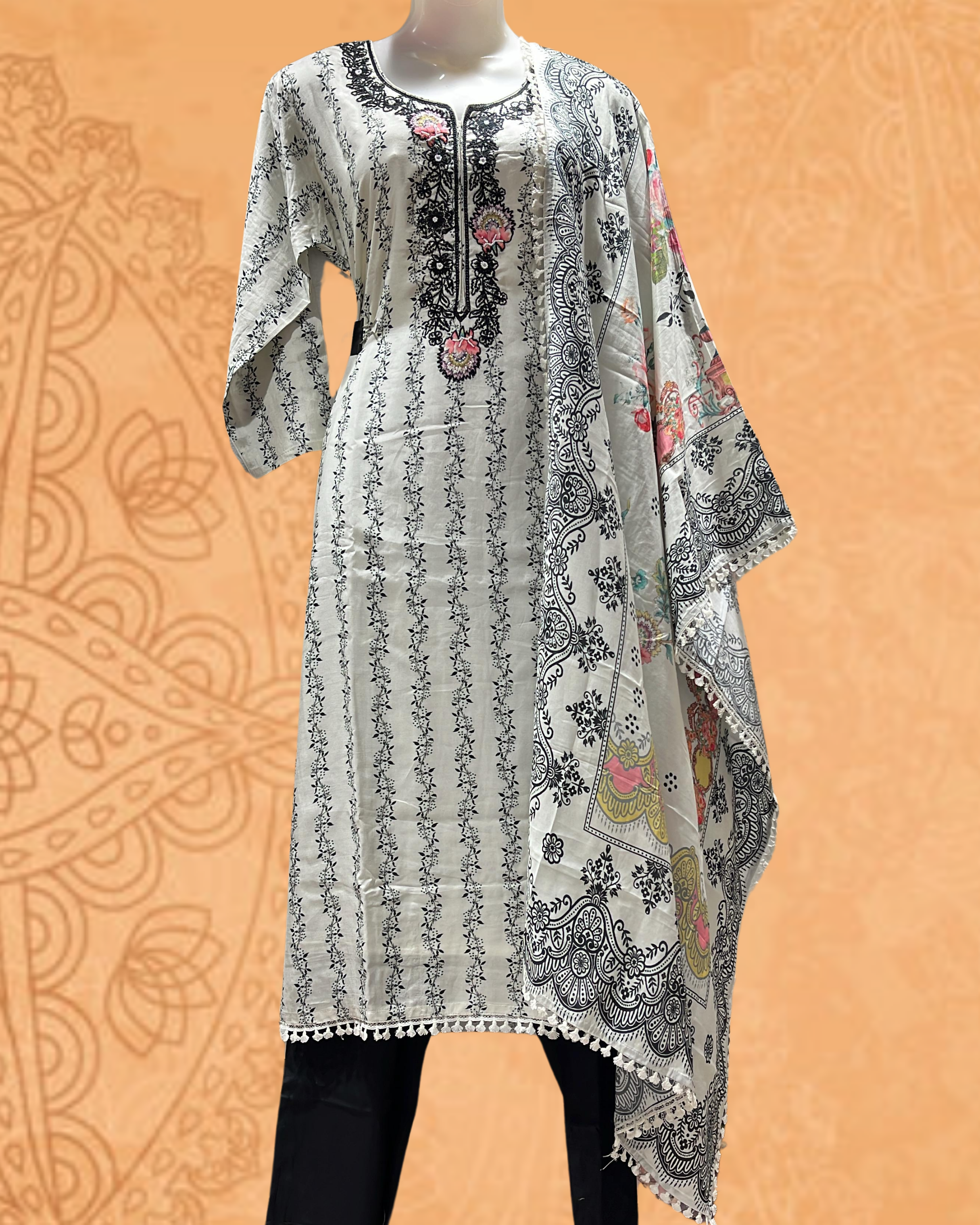 Traditional Embroidered Kurta Set