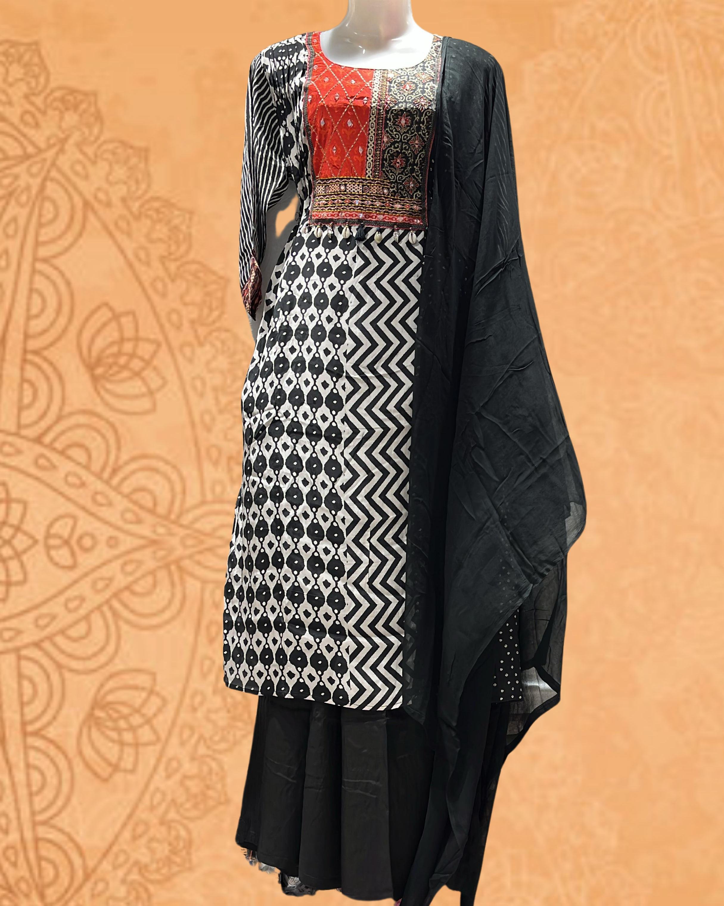 Beautiful Crepe Silk Ethnic Suit