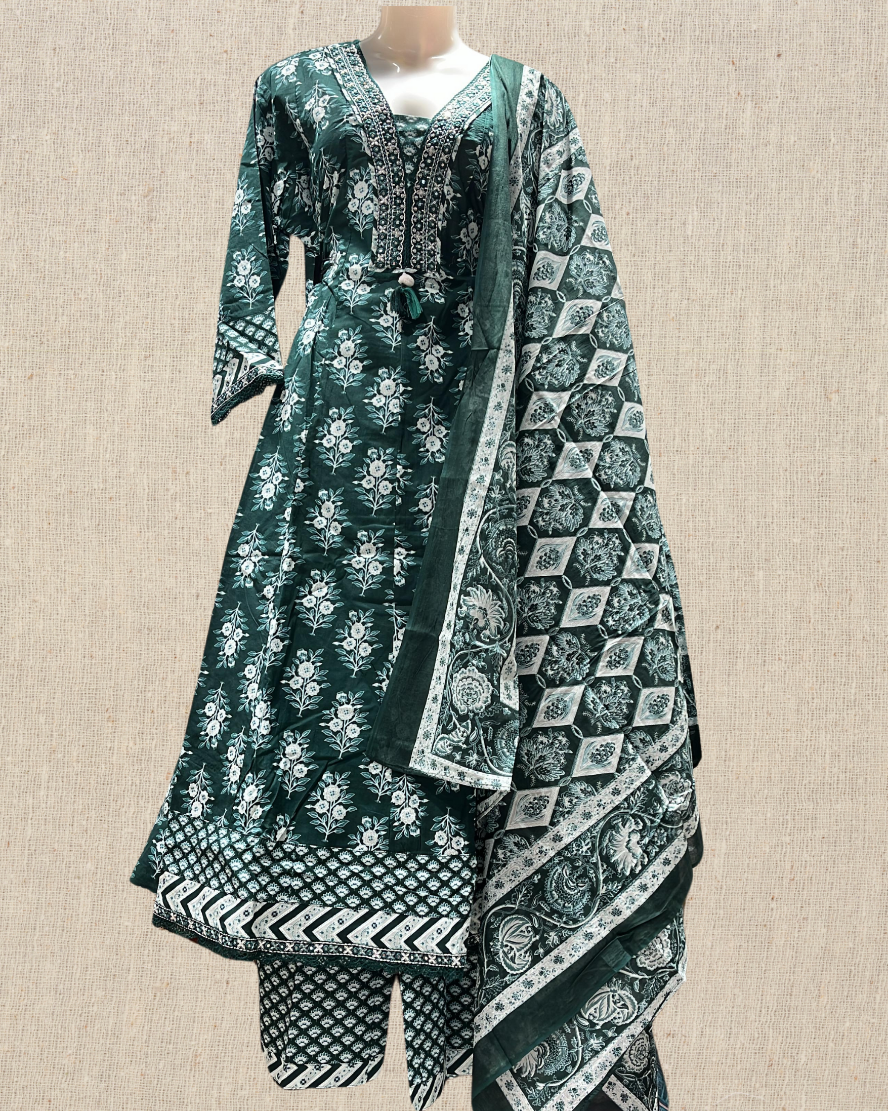 Floral Printed Pure Cotton A Line Top