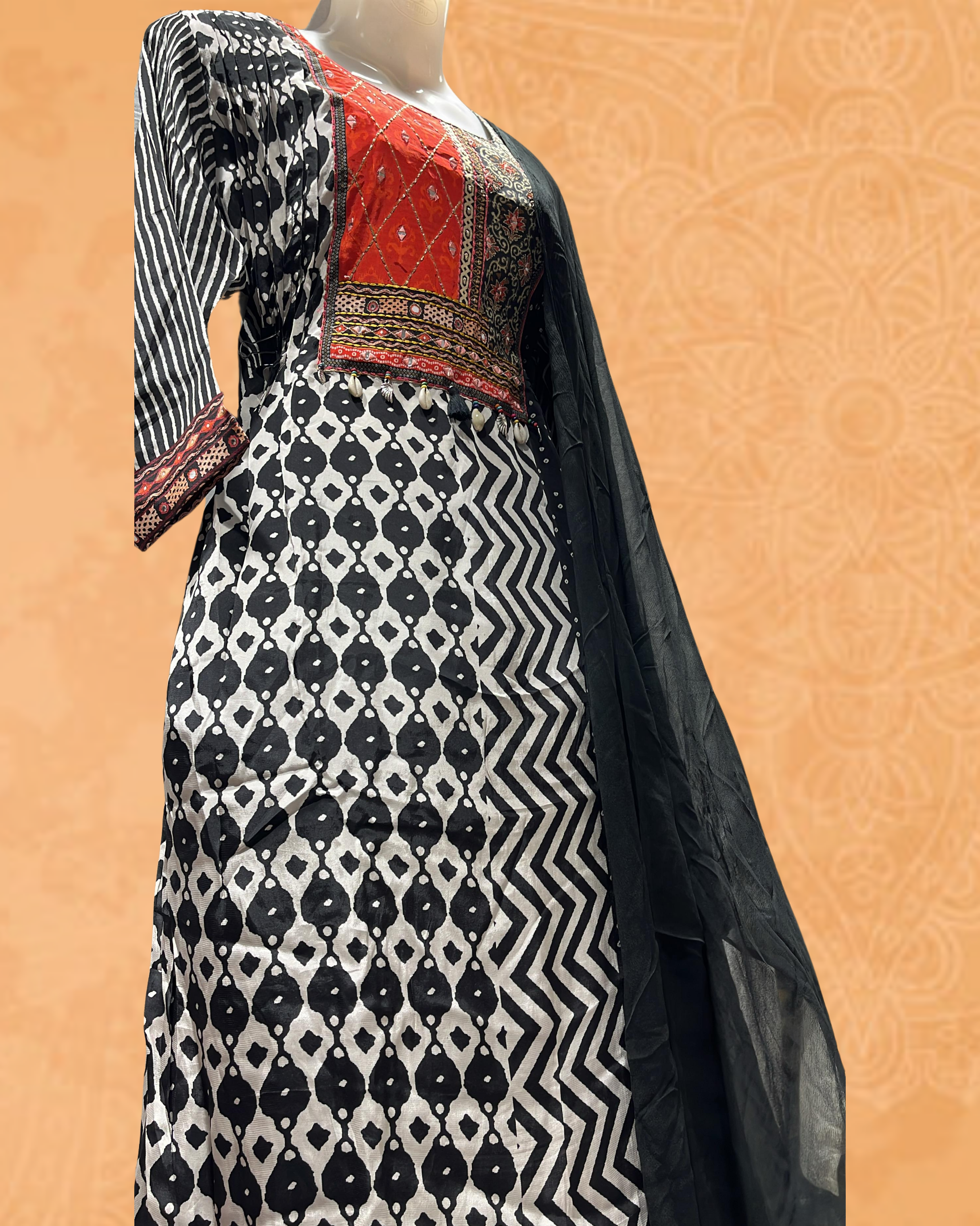 Beautiful Crepe Silk Ethnic Suit