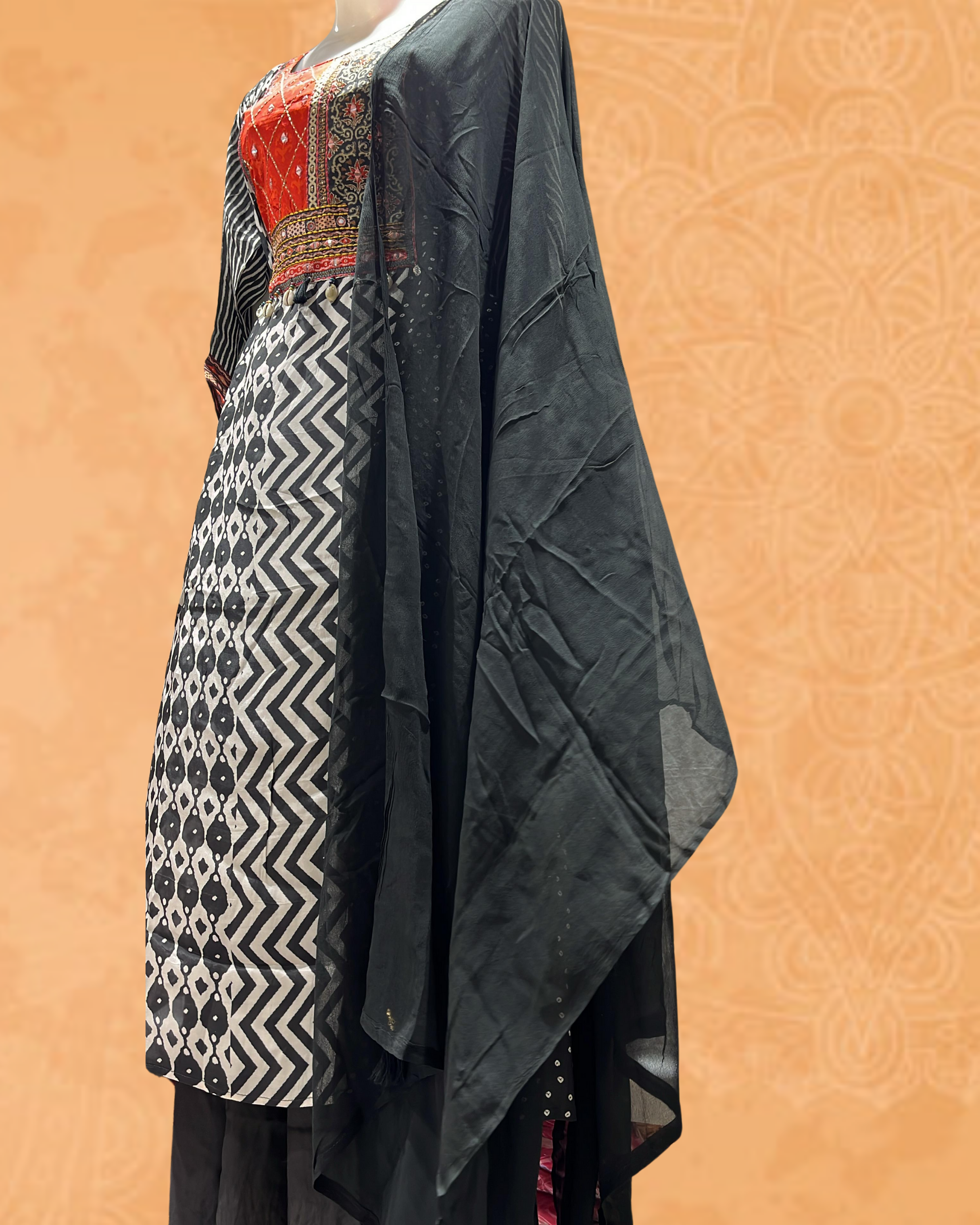 Beautiful Crepe Silk Ethnic Suit