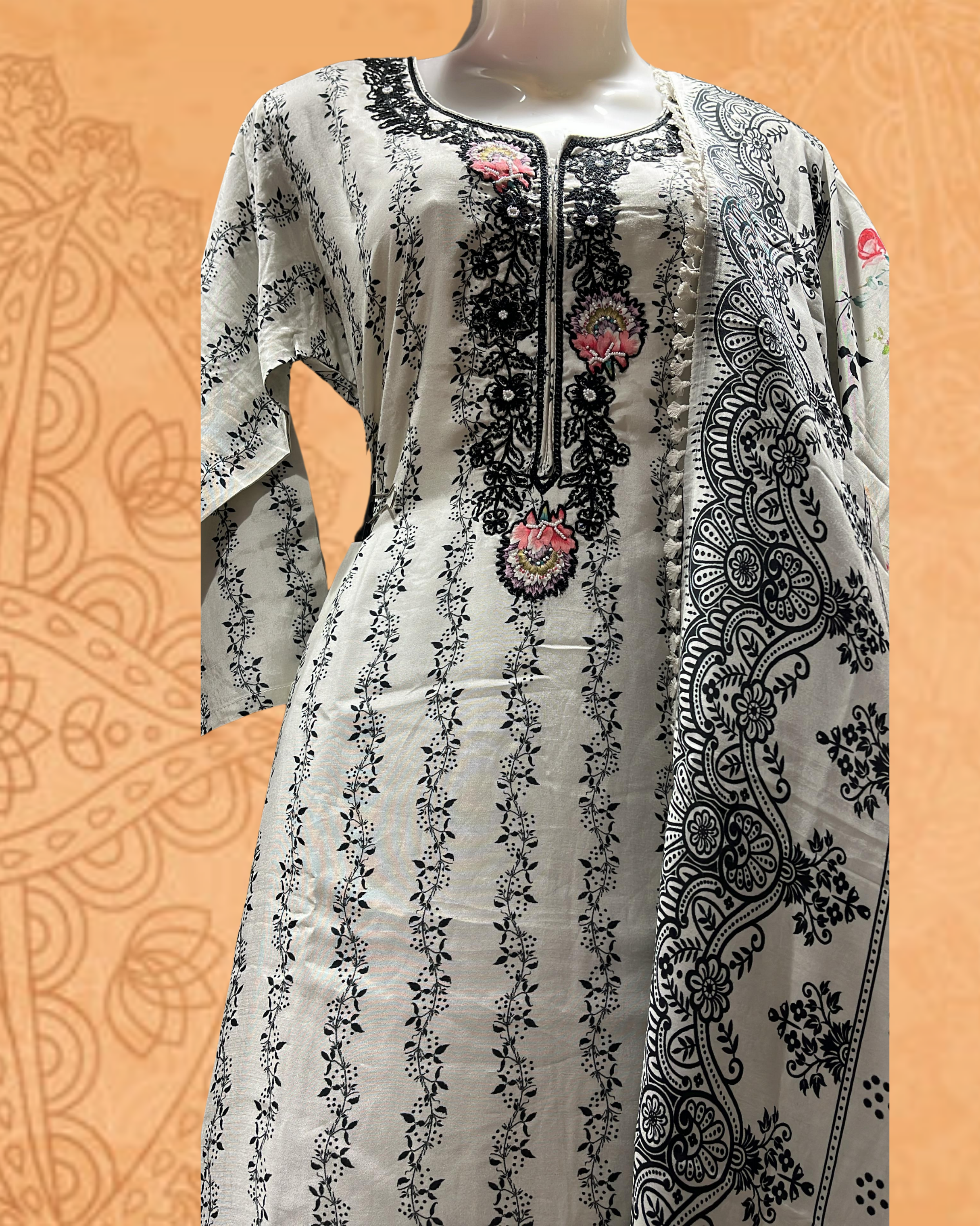 Traditional Embroidered Kurta Set