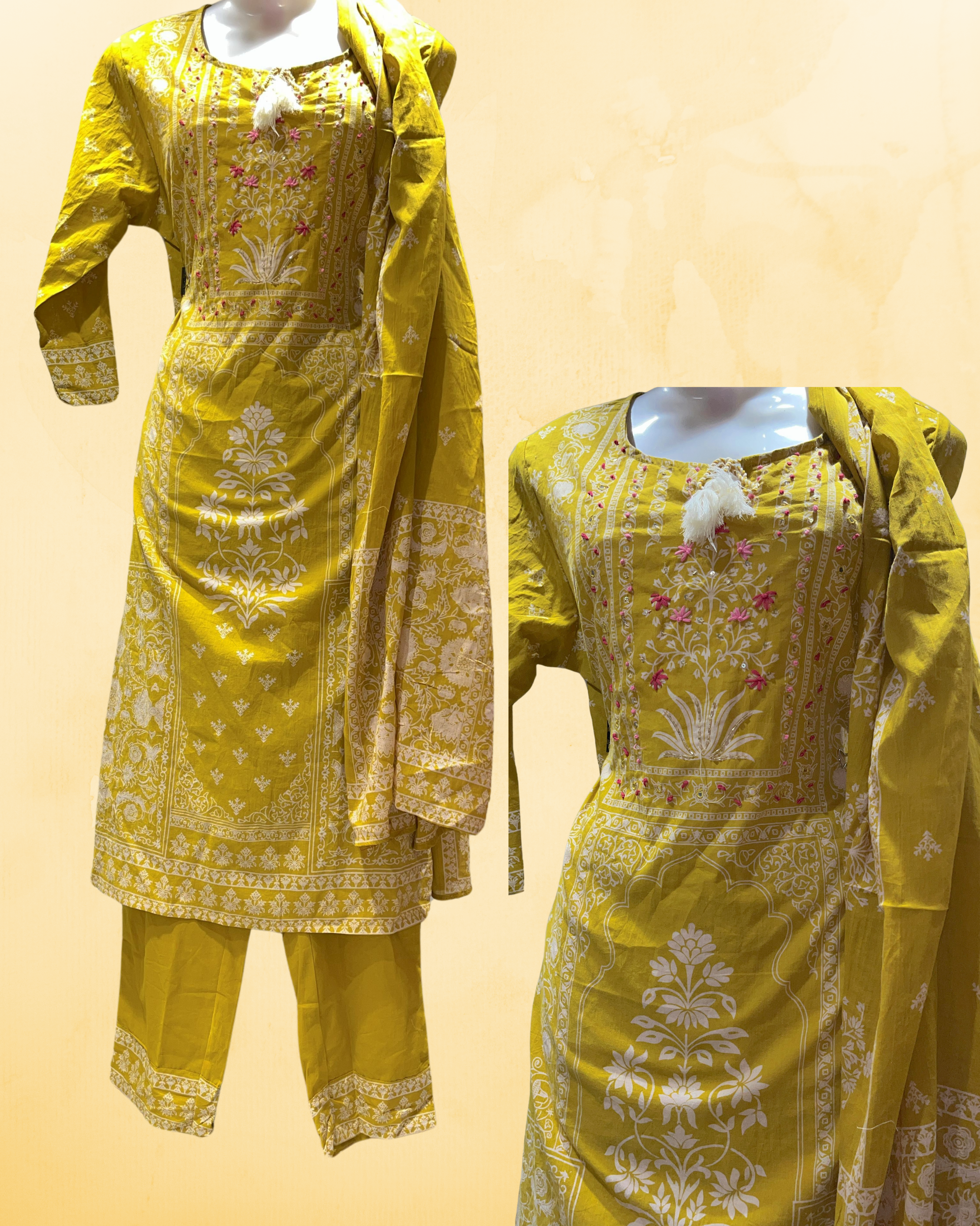 Yellow Embroidered Salwar Kameez
