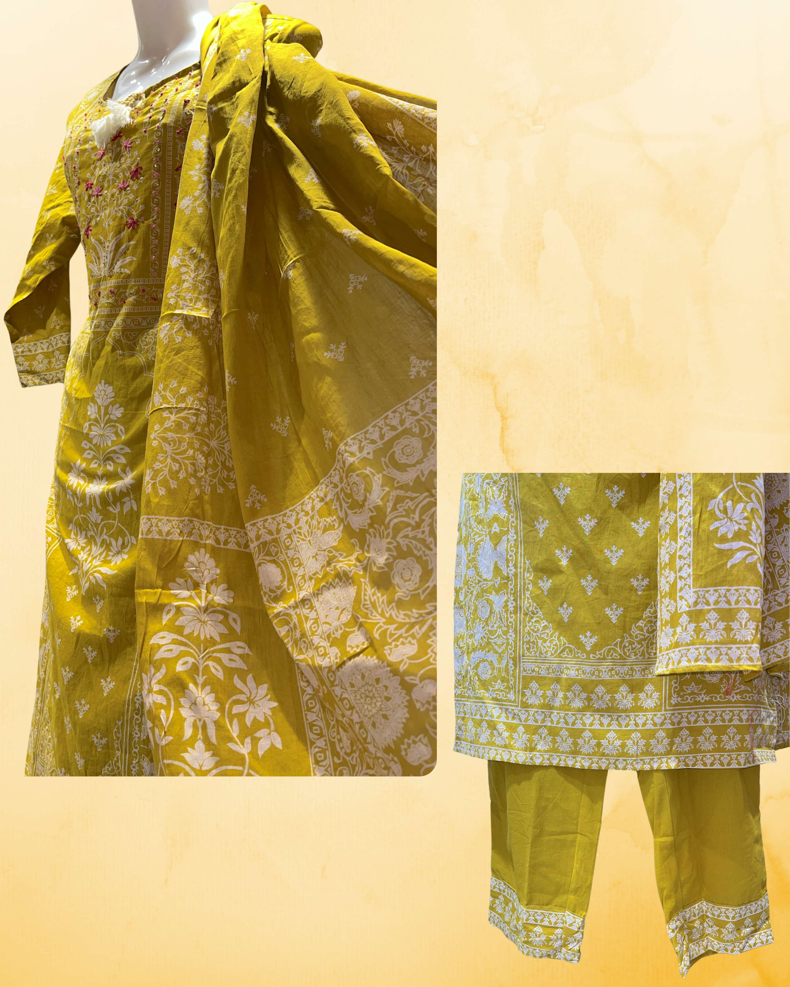 Yellow Embroidered Salwar Kameez