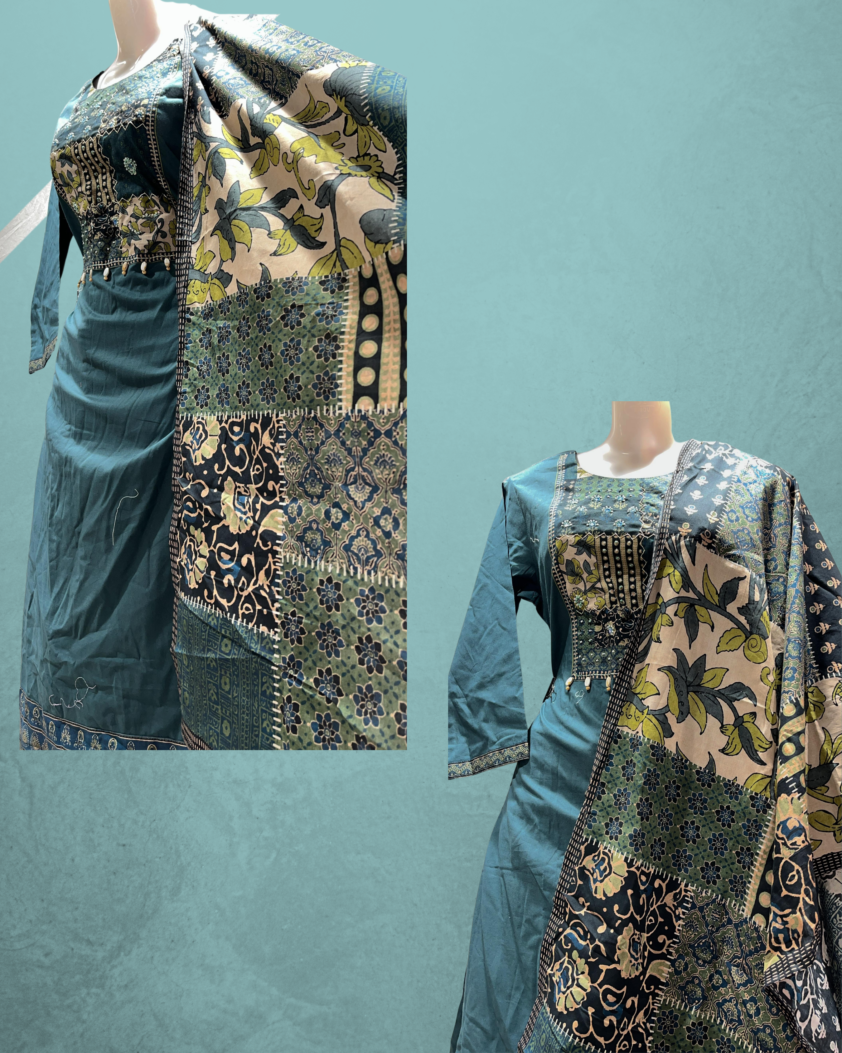 Traditional Teal Kurta Set