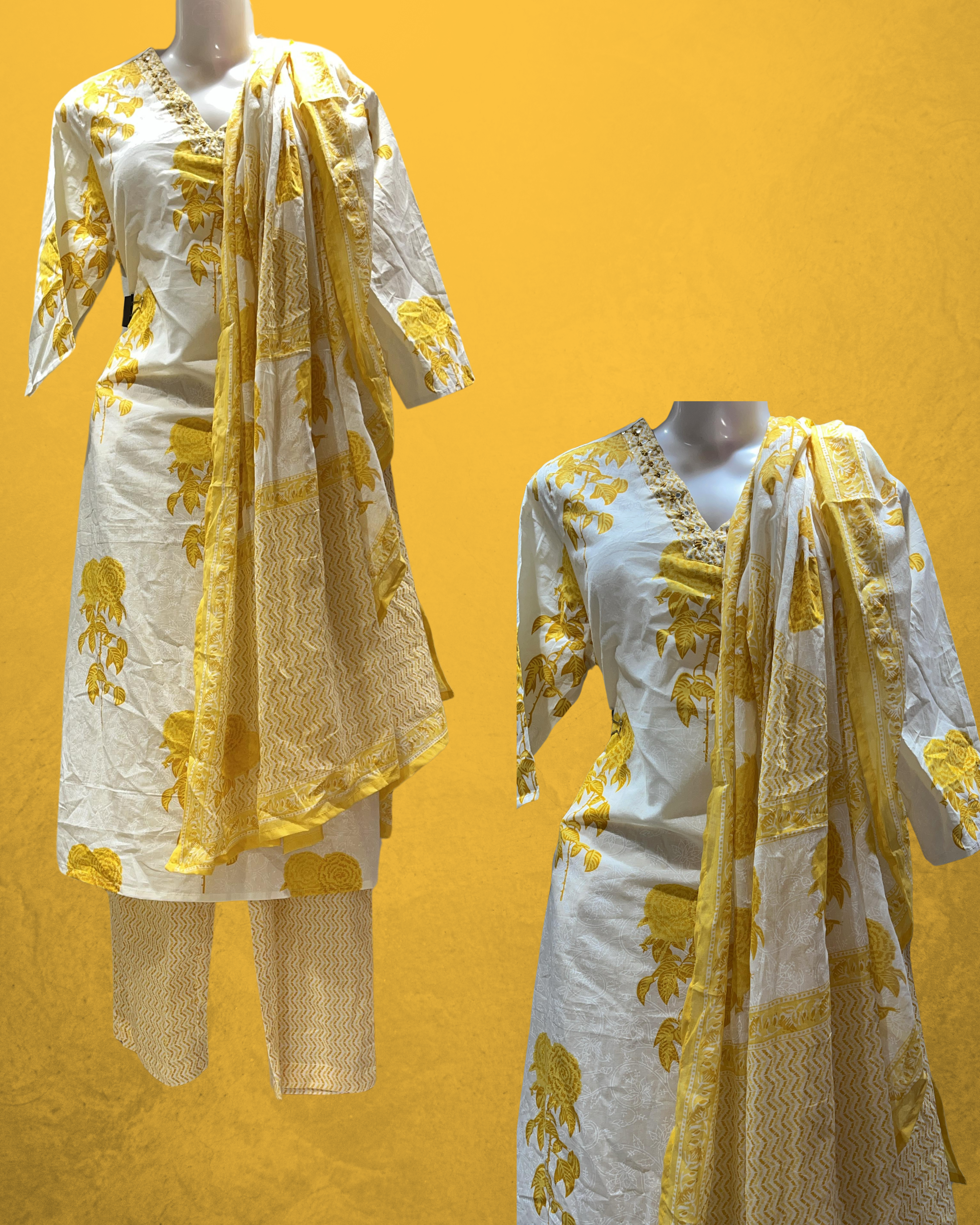 Elegant Floral Print Kurta Set