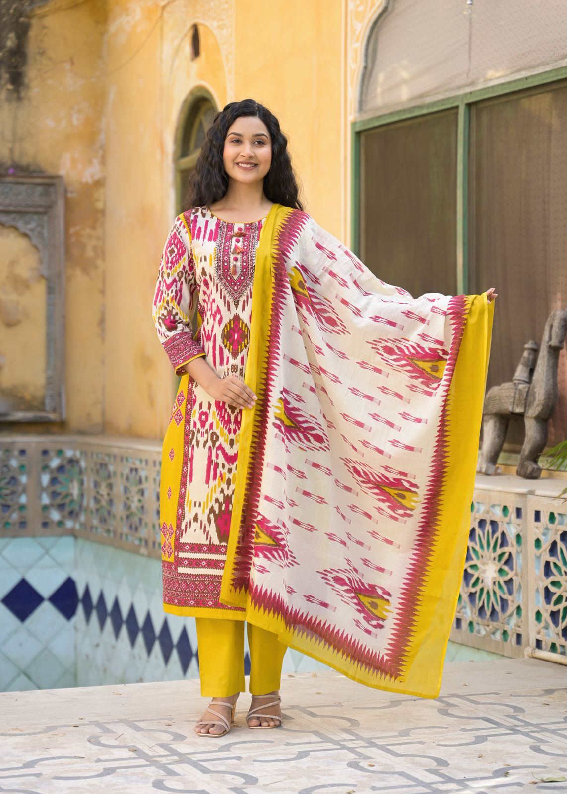Cotton Patola Print Ethnic Wear