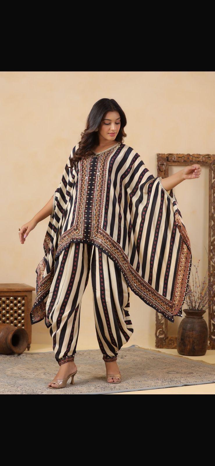 Striped Kaftan Set