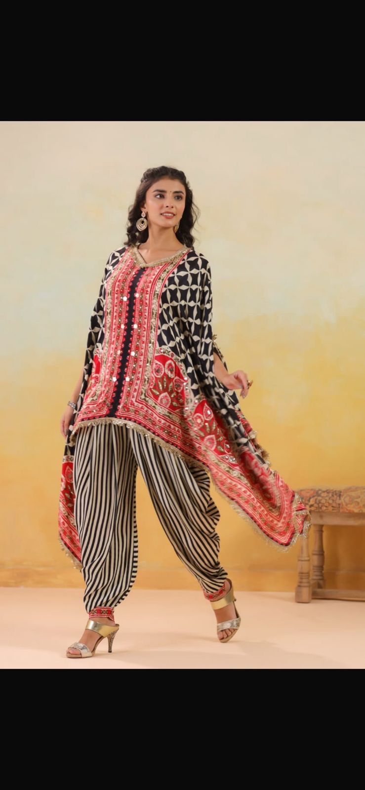 Printed Kaftan Set