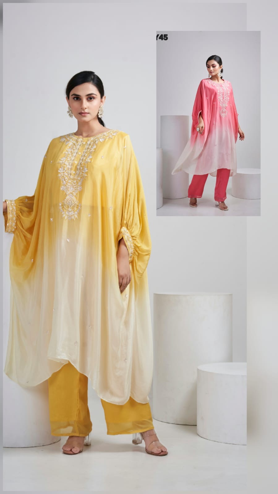 Elegant Ombre Kaftan Set