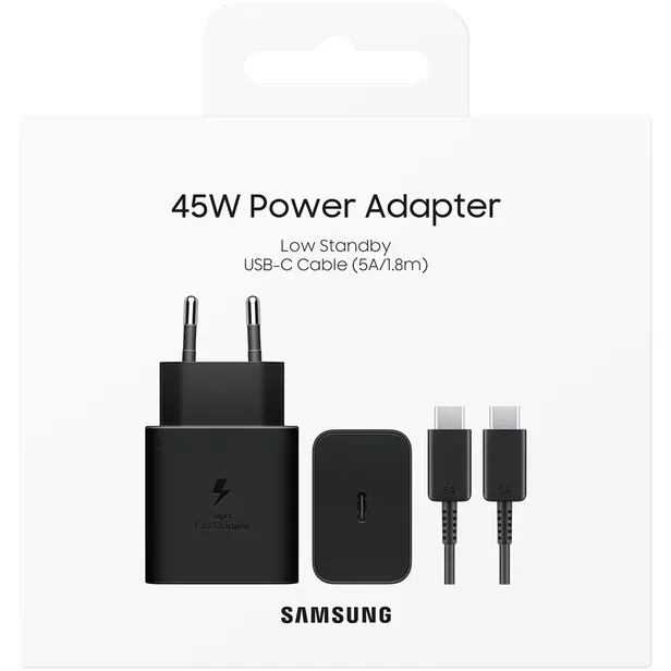 Cargador Samsung 45w 30a Negro