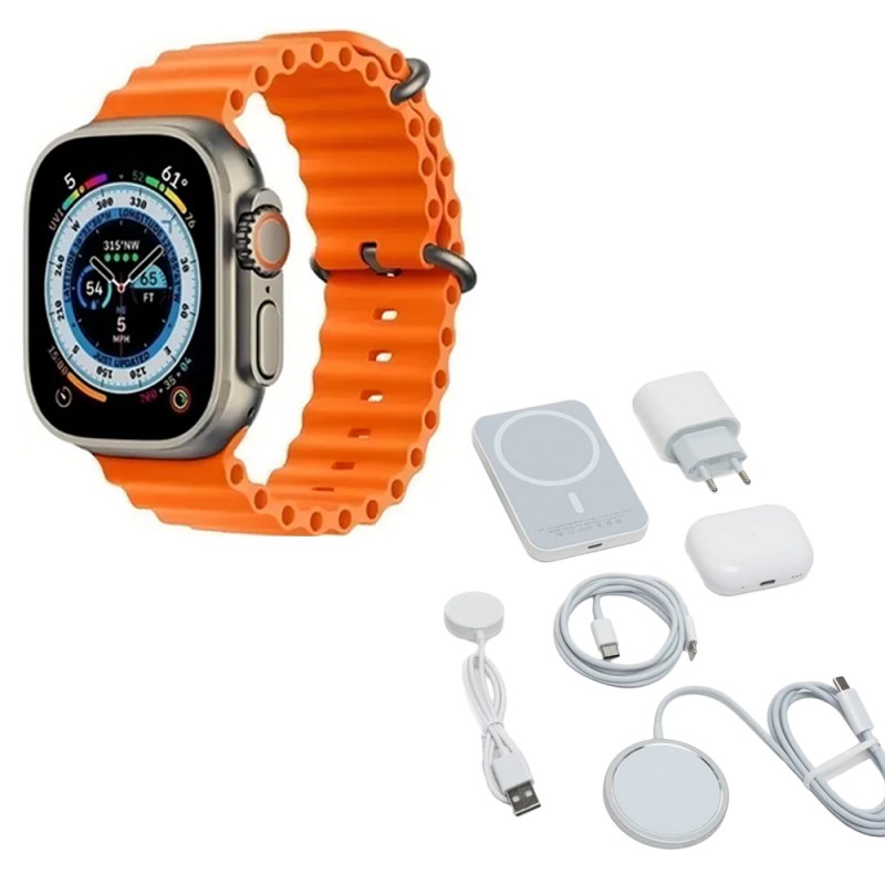 Smartwatch x8 Ultra + Combo Iphone 7 Piezas