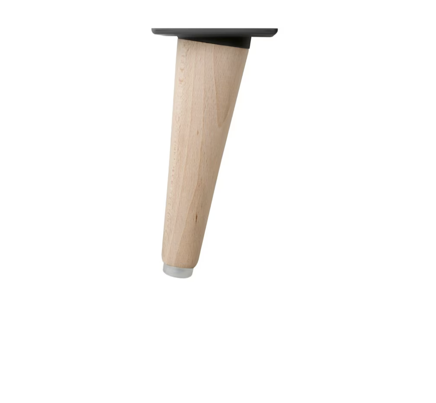 Pata madera conica laca natural 150mm