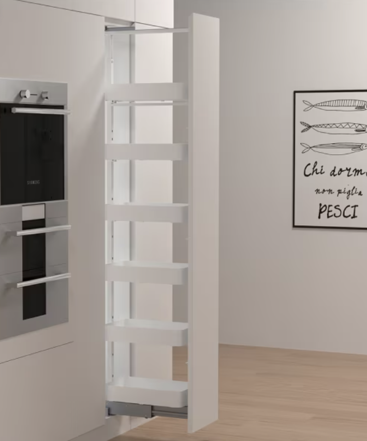 Despensa extracion frontal 6 cestos 300mm para muebles