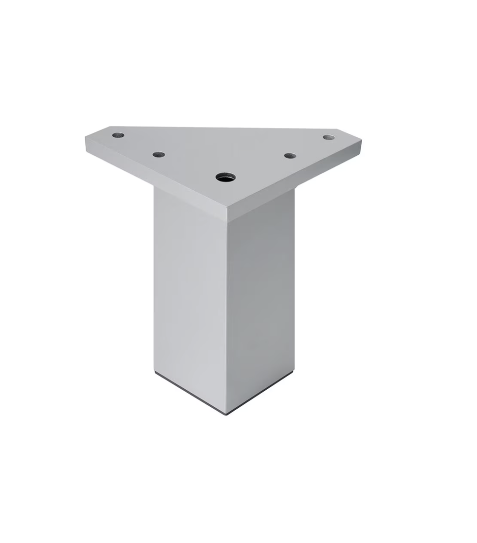 Pata cuadrada abs aluminio mate 40x100mm albufera