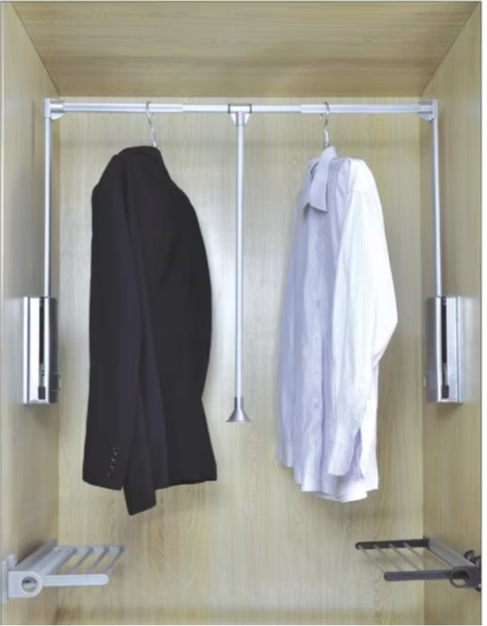 Barra closet 60-83 cm extraíble elevable